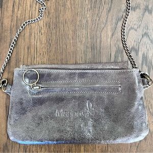 Mariposa Gray soft leather shoulder purse. Preloved